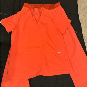 Figs clay large kade cargo scrub pants with large women’s came three pocket top